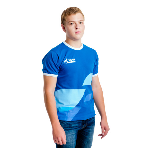 Футболка с полной запечаткой прямого кроя, модель с коротким рукавом, материал прима