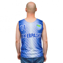 Манишка-майка футбольная взрослая, материал: ложная сетка
