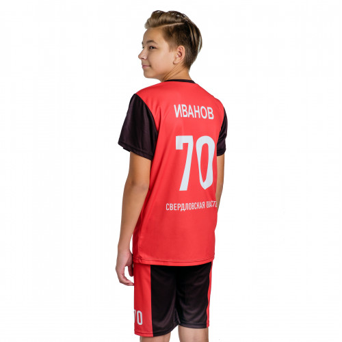 Форма футбольная детская с коротким рукавом и V-вырезом