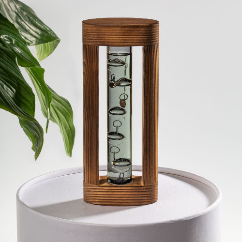 Термометр «Галилей» в деревянном корпусе, серый