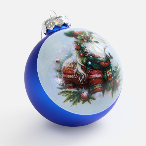 Елочный шар Finery Matt, 10 см, матовый синий