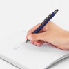 Ручка шариковая Atento Soft Touch со стилусом, темно-синяя