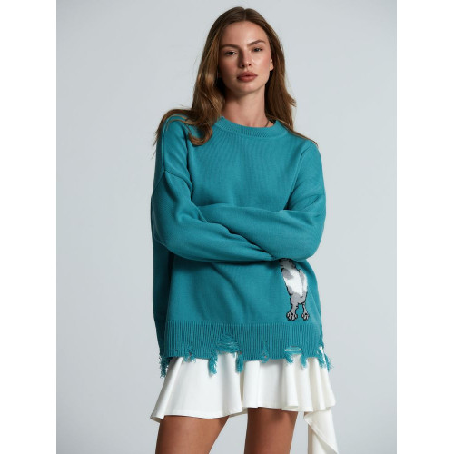 Свитер оверсайз Tricksy Net Grunge на заказ, акрил