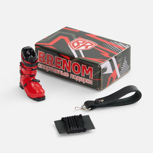 Брелок «Горнолыжный ботинок», красный