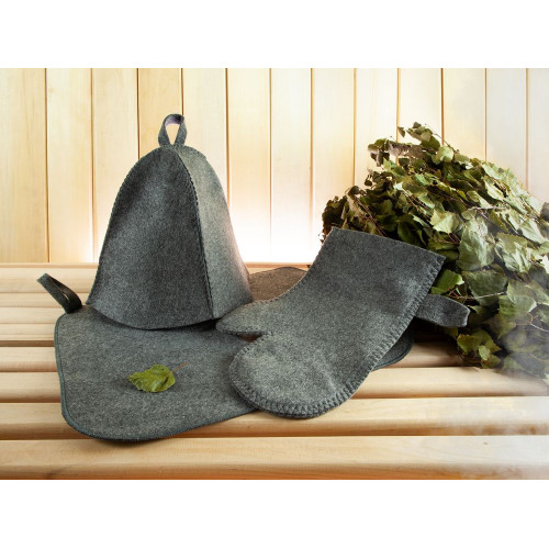 Набор для бани «Парилка», ver.2, серый