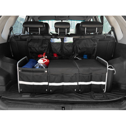 Органайзер в багажник с сумкой-холодильником Arranger, черный с серым