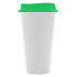 Стакан с крышкой Color Cap White, белый с зеленым