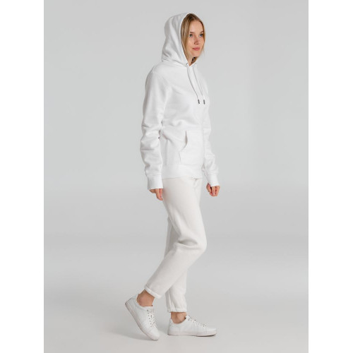 Толстовка с капюшоном унисекс King, белая