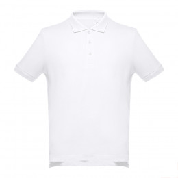 Рубашка-поло мужская ADAM, белый, S, 100% хлопок, плотность 195 г/м2