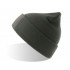 Шапка вязаная двойная Wind-S, с отворотом и патчем, темно-серый, 100% переработанный полиэстер Шапка вязаная двойная Wind-S, с отворотом и патчем, темно-серый, 100% переработанный полиэстер