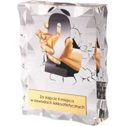 Награда хрустальная 2 место (12*9) KR12090/2