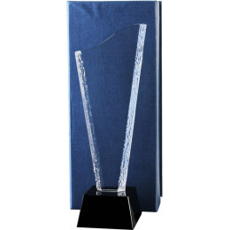 Награда хрустальная CR0022 270х105мм(20) футляр в комплекте