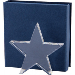 Награда хрустальная CR0004 100х100х20мм футляр в комплекте