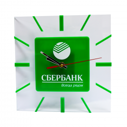 Часы оригинальные 2-слойные из акрила с цветной печатью S 201-300 см2, толщина 3-5 мм