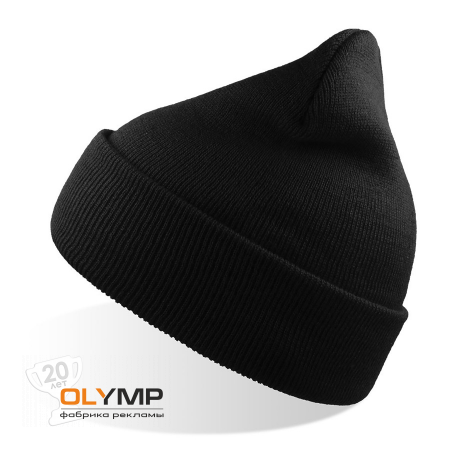 Шапка вязаная  двойная Wind-S                                                                                         черный   